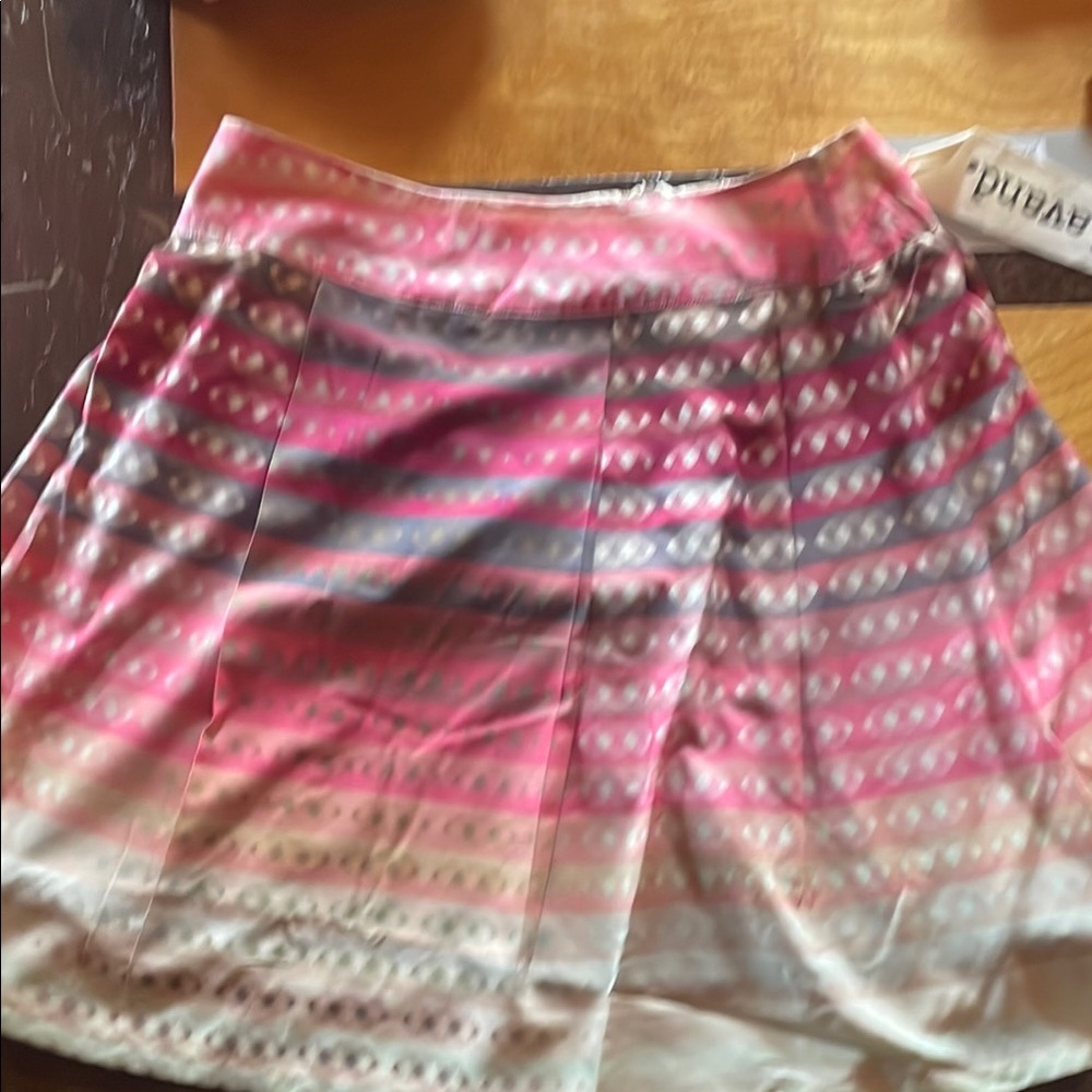 LAVLAND. Pink and Gray Women's Skirt, Size SX